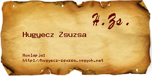 Hugyecz Zsuzsa névjegykártya